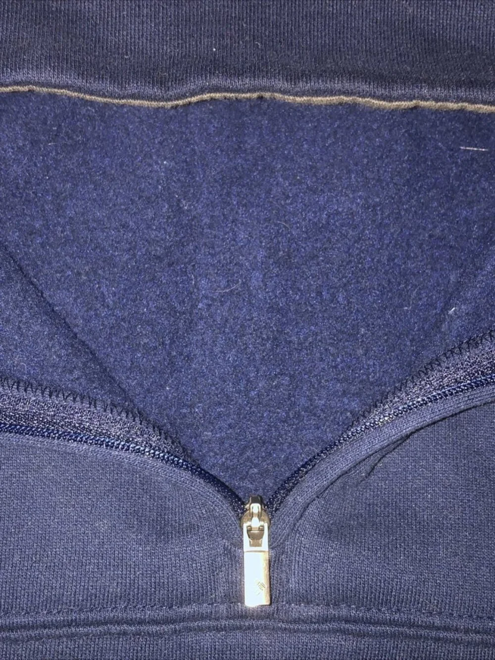 Columbia Sweater Pullover 1/4 Zip Size Large Blue Casual Fall Winter SOFT